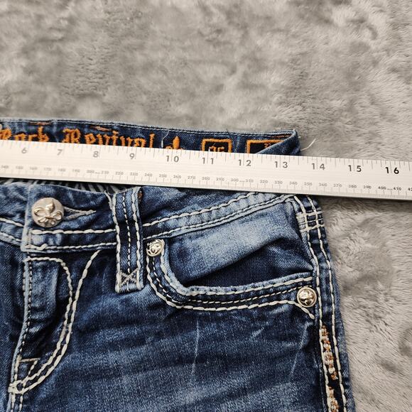 Rock Revival Jeans Womens 26 Blue Low Rise Betty Cropped Capri Skinny Stretch - Picture 13 of 16